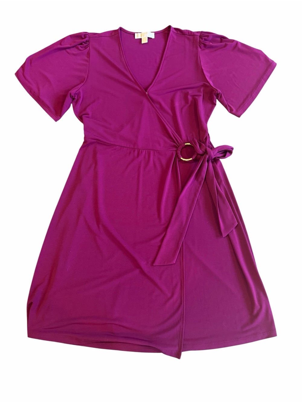 MICHAEL Michael Kors Fuchsia Faux Wrap Dress Size Medium